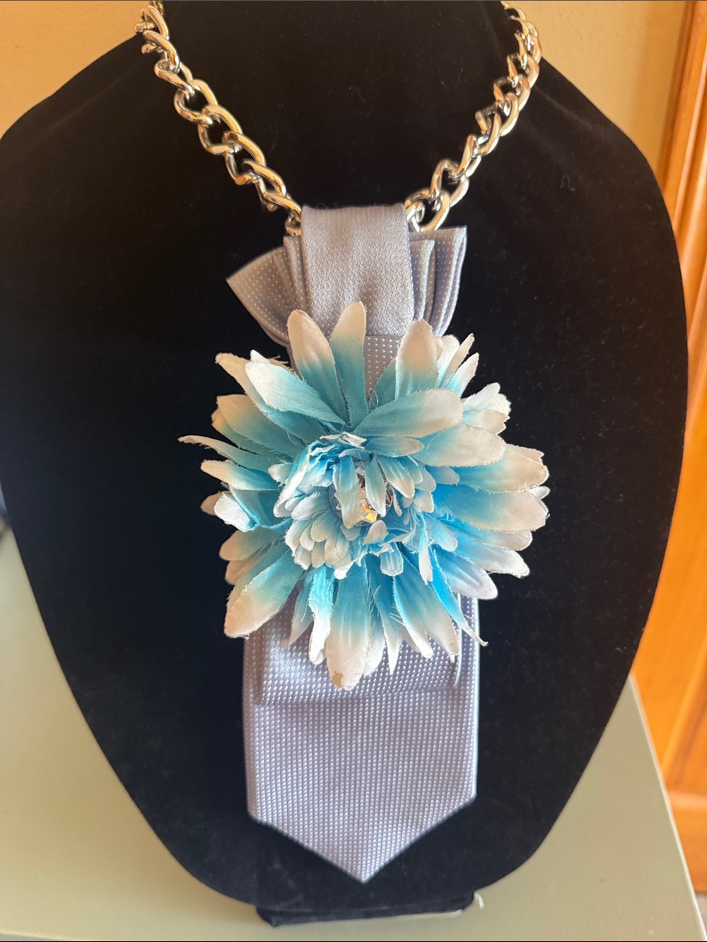 Blue Floral Statement Necklace